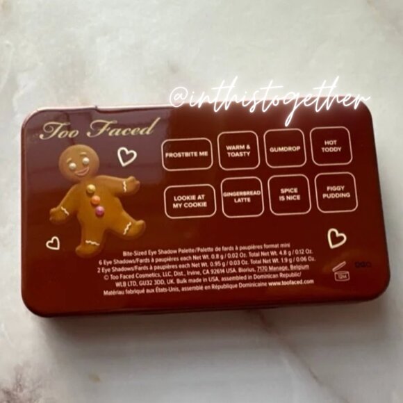 Too Faced Gingerbread Spice Mini Eyeshadow Palette - RARE! - Picture 3 of 7